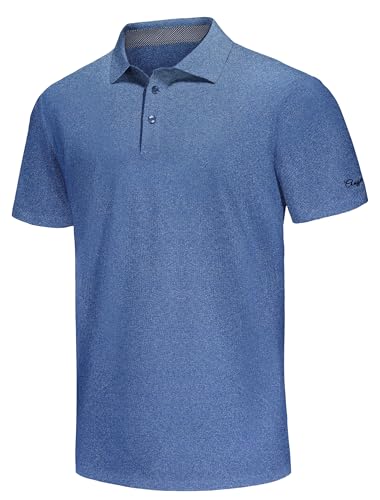 ANGEL CITIZ Poloshirt Herren Kurzarm Freizeit Sport Polo Golf Tshirts Männer Polohemd Blue XXL von ANGEL CITIZ