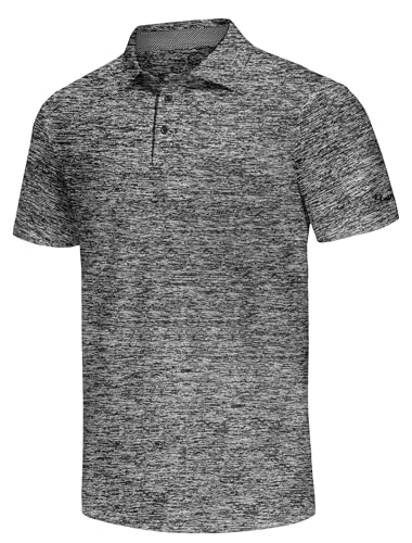 ANGEL CITIZ Poloshirt Herren Kurzarm Freizeit Sport Polo Golf Tshirts Männer Polohemd Dark Grey XL von ANGEL CITIZ