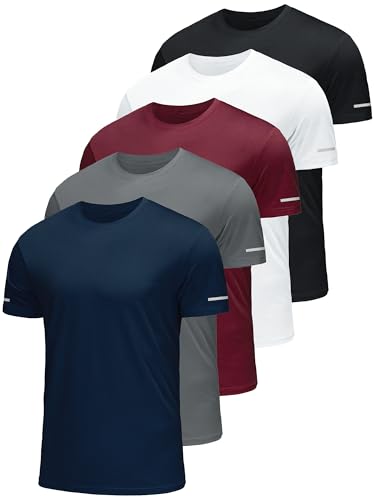 ANGEL CITIZ T Shirt Herren Schwarz Atmungsaktive Shirts Gym Shirt Herren Slim Fit T-Shirt Sport Weiß XXL von ANGEL CITIZ