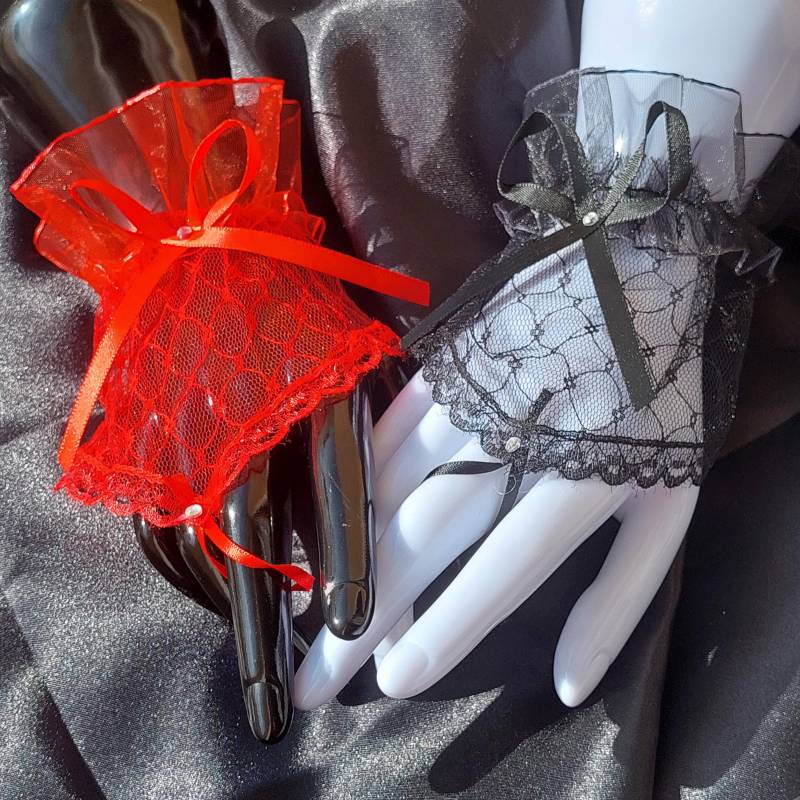 Elegant Lace Fingerless Gloves Gothic-style Evening Accessories For Women's Parties Elegant Lace Fingerless Gloves Gothic-style Evening Accessories For Women's Parties von ANGELENADE