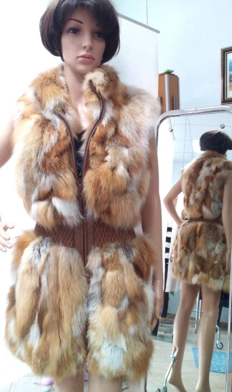 Lange Rotfuchs Pelzwestebrandneu Echtpelz Lange Rotfuchs Pelzwestebrandneu Echtpelz von ANGELLSFURS