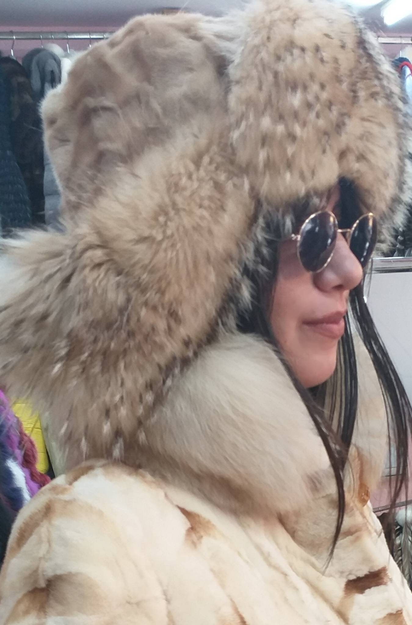 Nerz Und Waschbär Trapper Pelzmütze Unisexbrandneu Echtpelz von ANGELLSFURS