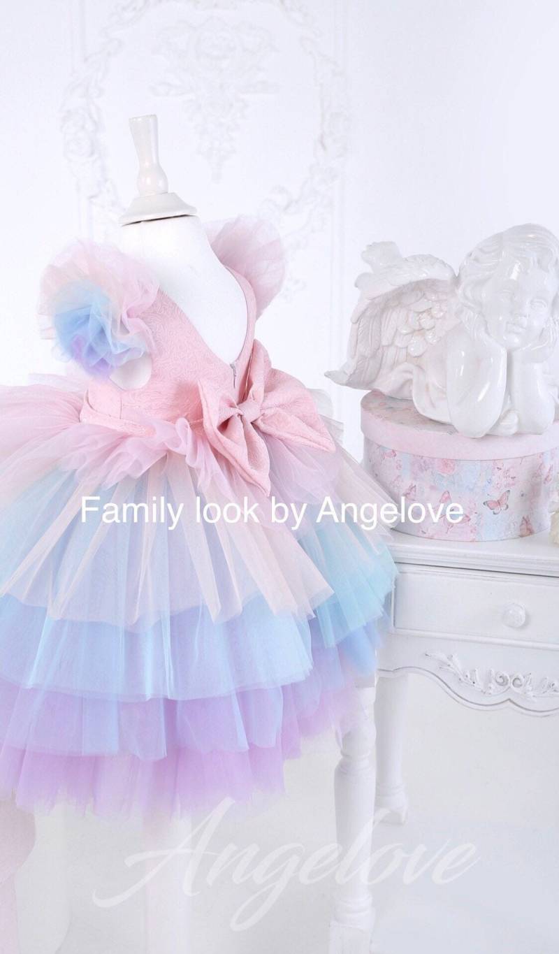 Einhorn Geburtstag Baby Kleid - Regenbogen Mädchen Kleinkind Tüll Ersten 1 von ANGELOVEStore