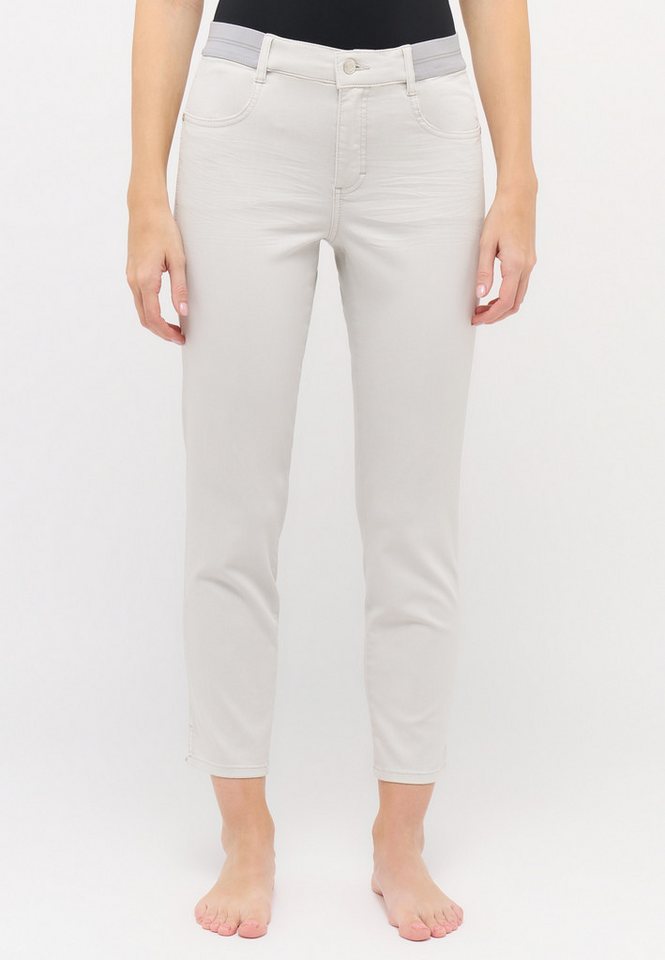 ANGELS 5-Pocket-Jeans CICI CROP SLIT SPORTY grey used von ANGELS