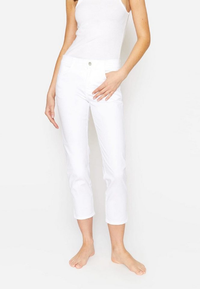 ANGELS 7/8-Jeans Hose Cici Crop Slit mit Schlitz mit Label-Applikationen von ANGELS