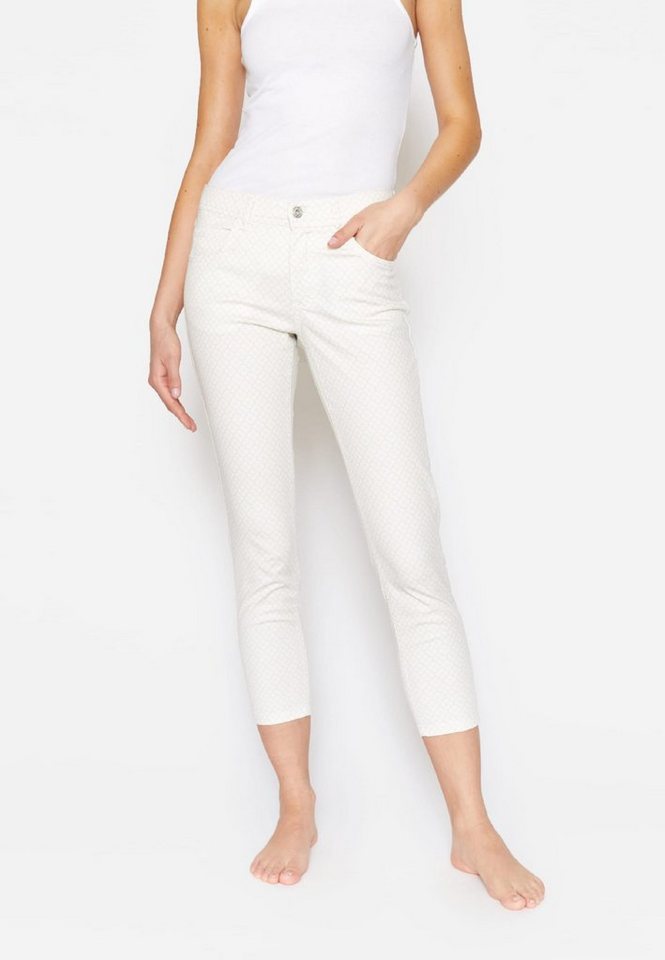 ANGELS 7/8-Jeans Hose Ornella mit grafischem Print mit Label-Applikationen von ANGELS