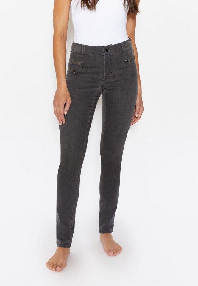 ANGELS Slim-fit-Jeans Jeans Malu Zip mit Zierreißverschlüssen mit Label-Applikationen von ANGELS