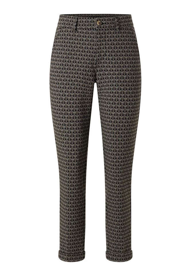 ANGELS Stoffhose Hose - Jacquard-Muster - Chinohose - LOUISA CHINO TU von ANGELS