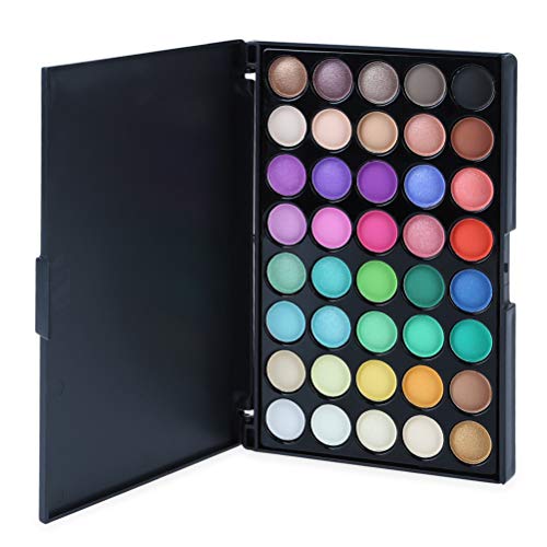 40 Farben Lidschatten-Palette, Kosmetische Lidschatten-Palette, Puder-Palette, Make-up-Werkzeug, Klare und Intensive Make-up-Effekte, 3 Jahre Haltbarkeit, Geeignet für Party oder von ANGGREK