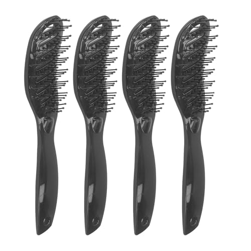 9-reihiges Haarbürsten-Set, ABS-Material mit Haarmassage, Kompakt und Tragbar für Männer und Frauen (BLACK) von ANGGREK