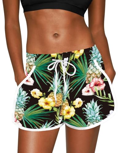 ANGGREK Badeshorts für Damen, schnell trocknend, niedliche Boardshorts für Damen, Badeshorts für den Strand, Badeanzug-Shorts von ANGGREK