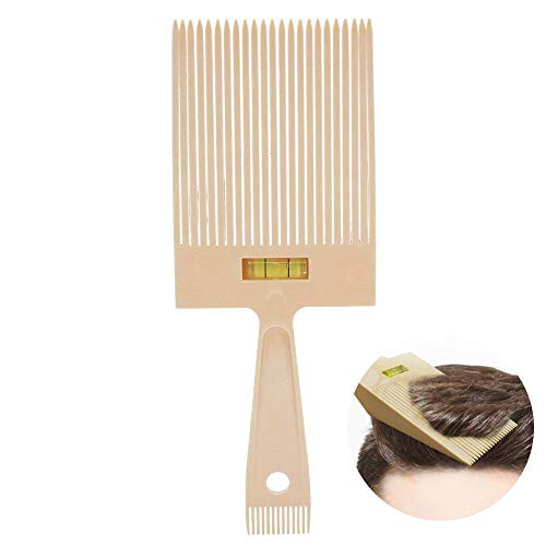 ANGGREK Flattopper, Flat Top Comb Tragbarer Flat Top Kamm Fübergangskamm Haarkamm Breiter Kamm mit Wasserwaage für Herren Haarstyling Schwarz von ANGGREK