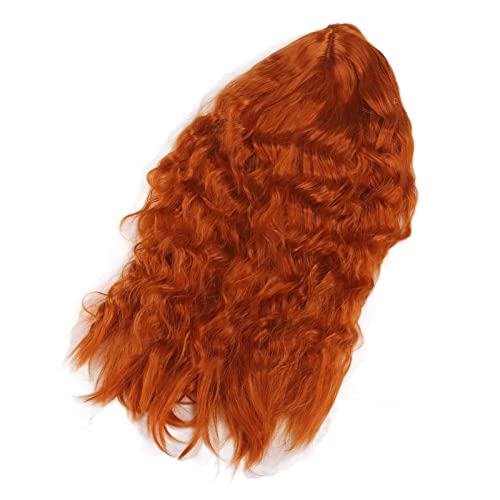 Damen-Perücke, Lässig, Modisch, Atmungsaktiv, Elegant, Langes, Lockiges, Gewelltes Haar, Toupet für Damen und Mädchen, für den Täglichen Gebrauch auf Partys (Schmutziges Orange) von ANGGREK