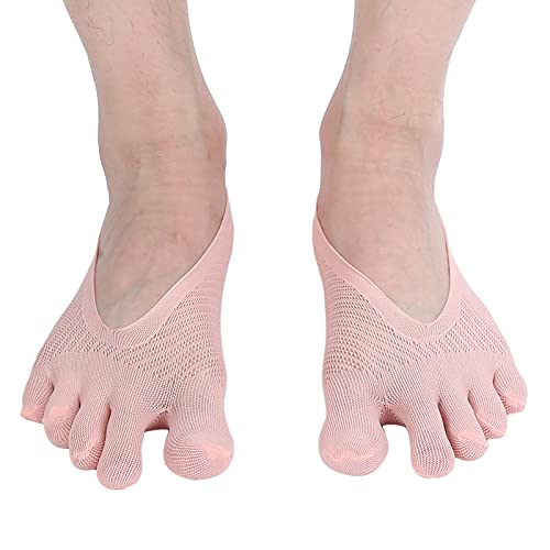 Damen-Zehensocken Five,ANGGREK 1 Damen-Zehensocken Ultra Low Cut Liner Korrigiert die Verformungen der Füße und der Schneiderballen -5 Farbe Optional(Rosa) von ANGGREK