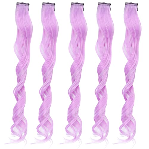 Farbige Haarverlängerungen Multicolor,Bunte Haarverlängerungen Multicolor Party Highlight Clips Mädchen Synthetische Haarverlängerungen Bunte Haarverlängerungen Bunte Haarspangen Haarverlängerungen von ANGGREK