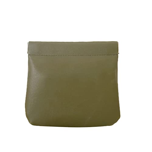 Kleine und Exquisite Kosmetiktasche aus Leder, Tragbarer Make-up-Organizer mit wasser- und Schmutzabweisendem Stoff, Geschenk für Frauen (GREEN) von ANGGREK