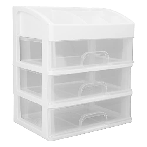 Make-up-Organizer-Box, 3-lagige Schublade Make-up-Organizer 3-lagiger Schubladentyp Staubdichte Make-up-Aufbewahrungsschubladen Transparenter Make-up-Aufbewahrungs-Organizer von ANGGREK