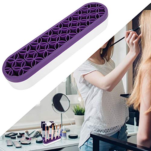 Make-up Pinselhalter, Friseur Werkzeug Aufbewahrungshalter Box Haarschere Dye Brush Display Stand Organizer für Salon und Heimgebrauch (Lila) von ANGGREK