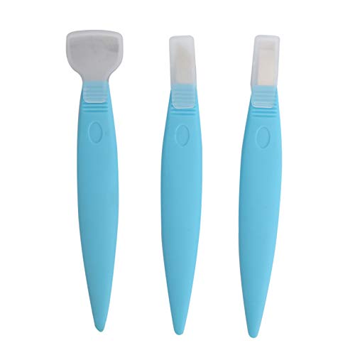 Pediküre Messer Set,3Pcs Edelstahl Pediküre Messer Werkzeuge Eingewachsene Zehennagel Korrektur Entferner(Blauer Anzug) von ANGGREK