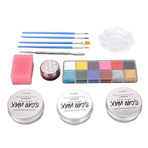 SFX-Make-up-Kit, Starke Deckkraft, Sicheres, Langlebiges Halloween-Make-up-Kit mit 12 Hochpigmentierten Farben von ANGGREK