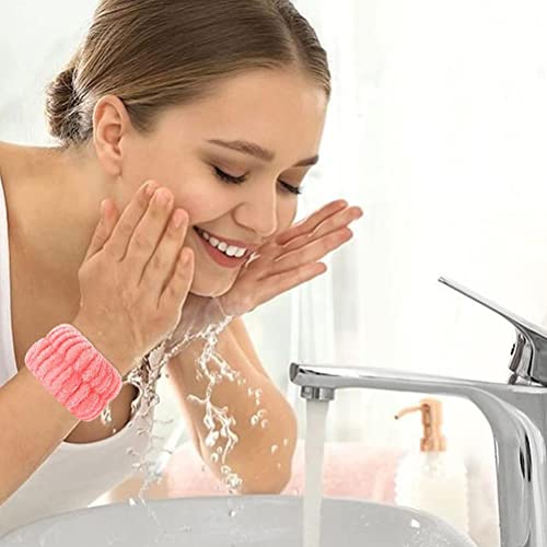 Spa-Stirnband-Handgelenk-Waschband-Set – Mikrofaser-Flanell, Saugfähig, Dehnbar – Ideal für Frauen und Mädchen, Waschen, Spa, Yoga, Sport (B-Absatz) von ANGGREK