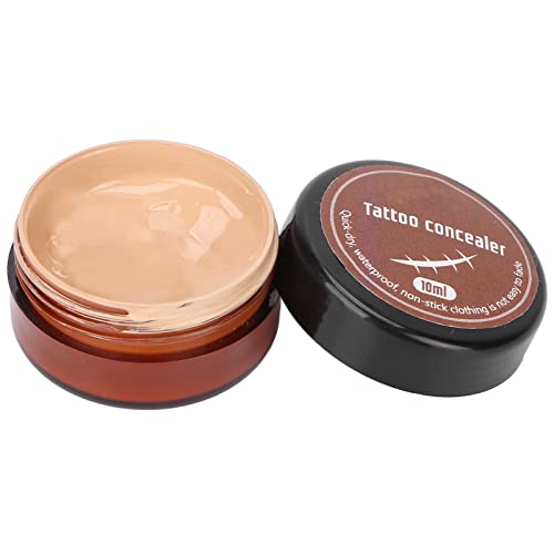 Tattoo Cover Up Makeup Wasserdicht,ANGGREK Tattoo Concealer Wasserdicht Make up Haut Akne Flecken Sommersprossen Narben Cover Concealer Für Männer Frauen 10ml von ANGGREK