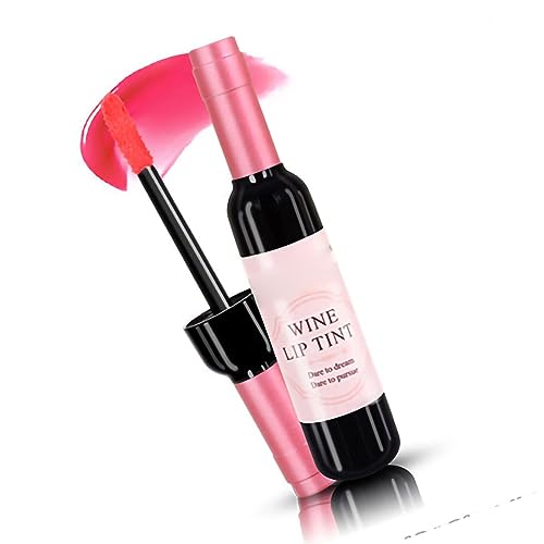 Weinflaschen-Lippentönung, Wasserfester Flüssiger Lippenstift, Langanhaltender Lipgloss, Kosmetik-Geschenk für Frauen (PK01) von ANGGREK