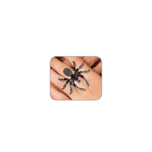 ANGLEQUEEN Punk Spinnenringe für Frauen Silber Schwarz Spinnennetz Fledermaus Knöchel Ringe Gothic Vintage Dunkle Kristall Ringe Rot Herz Edelstein Statement Ringe, Metall, Kein Edelstein ANGLEQUEEN Punk Spinnenringe für Frauen Silber Schwarz Spinnennetz Fledermaus Knöchel Ringe Gothic Vintage Dunkle Kristall Ringe Rot Herz Edelstein Statement Ringe, Metall, Kein Edelstein von ANGLEQUEEN