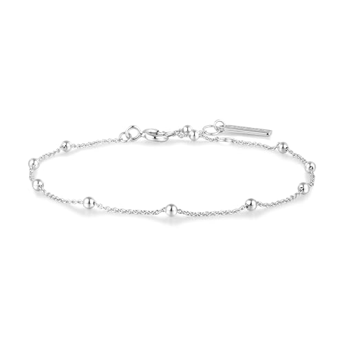 ANIA HAIE Damen Armband Chic Creator Beaded Chain Bracelet aus 925 Sterling Silber, verziert mit 11 Silberperlen, Länge: 16,5 cm + 2 cm Verlängerung, inkl. Geschenkverpackung von ANIA HAIE