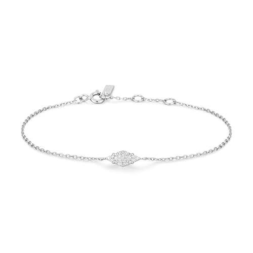 ANIA HAIE Damen Armband Dusk Divas Pavé Sparkle aus 925 Sterling Silber, besetzt mit 25 Zirkonia, Länge: 16,5 cm + 2 cm Verlängerung, inkl. Geschenkverpackung von ANIA HAIE