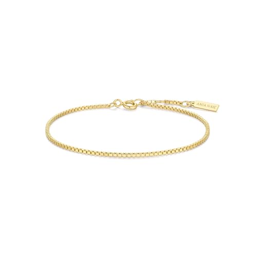 ANIA HAIE Damen Armband LADY COZY aus 925 Sterling Silber 14k vergoldet, Länge: 16,5 cm + 2 cm, inkl. Geschenkverpackung von ANIA HAIE