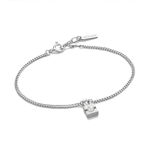 ANIA HAIE Damen Armband MODERN MUSE aus Sterling Silber, besetzt mit einer Muschelperle, Länge 16,5 cm + 2 cm, inkl. Geschenkverpackung von ANIA HAIE
