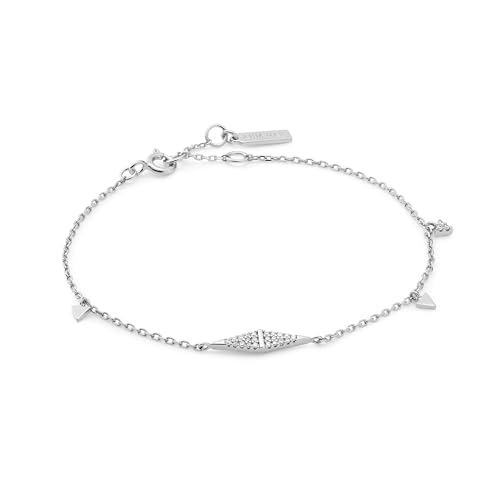 ANIA HAIE Damen Armband POLISHED PUNK aus 925 Sterling Silber, besetzt mit 27 Zirkonia, Länge 16,5 cm + 2 cm, inkl. Geschenkverpackung von ANIA HAIE