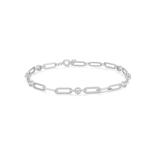 ANIA HAIE Damen Armband REIMAGINED aus Sterling Silber, besetzt mit 5 Zirkonia, Länge 17 cm + 2 cm, inkl. Geschenkverpackung von ANIA HAIE