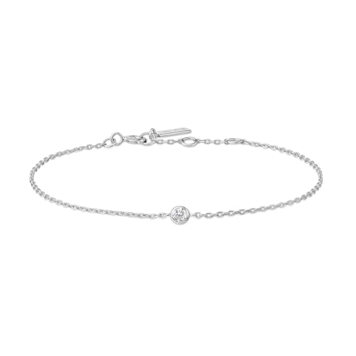 ANIA HAIE Damen Armband Vogue Maven Sparkle Bezel aus 925 Sterling Silber, verziert mit einem Zirkonia, Länge: 16,5 cm + 2 cm Verlängerung, inkl. Geschenkverpackung von ANIA HAIE