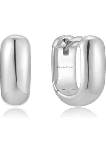 ANIA HAIE Damen Creolen Trailblazer Mini U-Shaped Huggie Hoop Earrings aus 925 Sterling Silber, Größe: 11,8 x 5 mm, inkl. Geschenkverpackung von ANIA HAIE