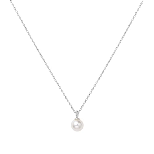 ANIA HAIE Damen Halskette Miss Dainty Shell Pearl Drop Pendant aus 925 Sterling Silber, Anhänger verziert mit einer Muschelperle, Länge: 45 cm + 5 cm Verlängerung, inkl. Geschenkverpackung von ANIA HAIE