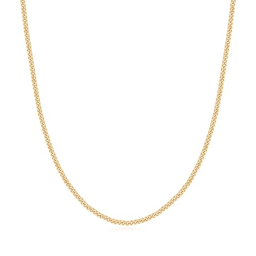 ANIA HAIE Damen Halskette SUNSHINE CHASER Shiny Curb Necklace aus 925 Sterling Silber 14k vergoldet, Länge: 40 cm + 5 cm Verlängerung, inkl. Geschenkverpackung von ANIA HAIE