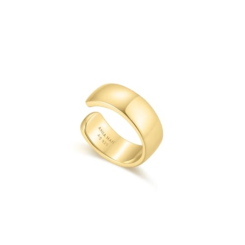 ANIA HAIE Damen Ohrklemme Trailblazer Daily Ear Cuff aus 925 Sterling Silber 14k Gold vergoldet, Größe: 9 x 4,2 mm, inkl. Geschenkverpackung von ANIA HAIE