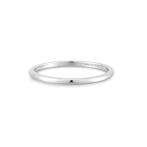 ANIA HAIE Damen Ring CHIC Creator Plain Ring aus 925 Sterling Silber, EUR Größe: 58, inkl. Geschenkverpackung von ANIA HAIE