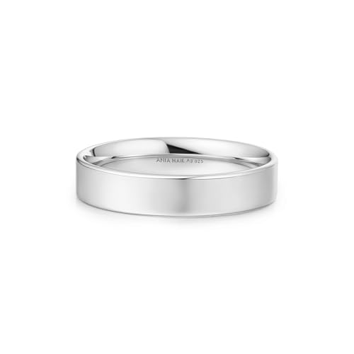 ANIA HAIE Damen Ring Sunny Sparkler 4mm Smooth aus 925 Sterling Silber, EUR Größe: 54, inkl. Geschenkverpackung von ANIA HAIE