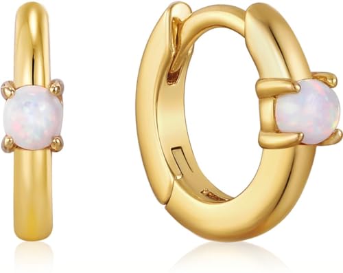 Ania Haie Damen-Creolen 925er Silber 2 Opal One Size Gold 32020302 von ANIA HAIE