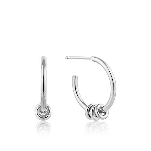 Ania Haie Damen-Creolen Modern Hoop Earrings 925er Silber One Size Silber 32014206 von ANIA HAIE