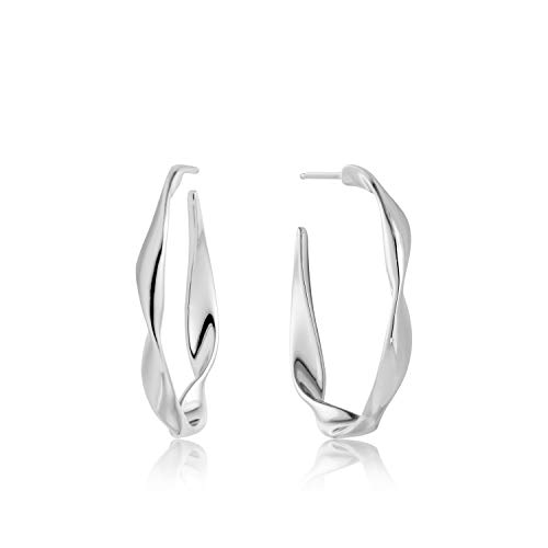 Ania Haie Damen-Creolen Twist Hoop Earrings 925er Silber One Size Silber 32014194 von ANIA HAIE