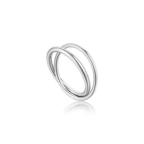 Ania Haie Damen-Damenring Modern Double Wrap Ring 925er Silber 56 Silber 32014207 von ANIA HAIE