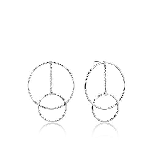 Ania Haie Damen-Ohrhänger Modern Front hoop Earrings 925er Silber One Size Silber 32014205 von ANIA HAIE