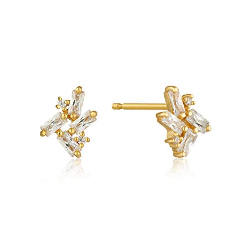 Ania Haie Damen-Ohrstecker Glow Stud Earrings 925er Silber Zirkonia One Size Gold 32014128 von ANIA HAIE