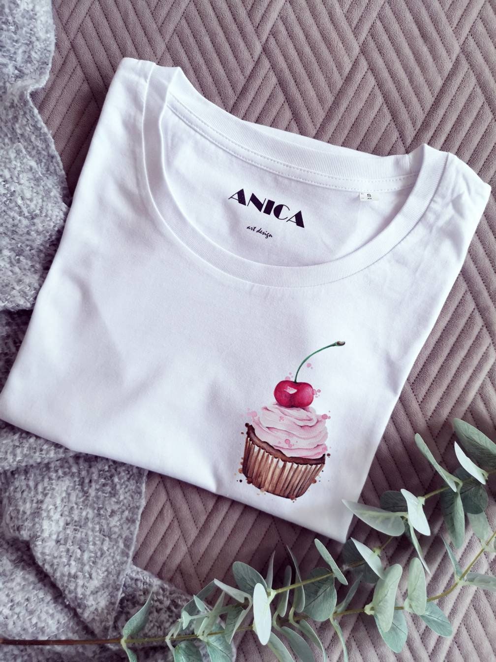 Cupcake Shirt Für Bäcker, Urlaub Backen Tshirt Bäcker Geschenke Frauen Liebhaber I Love Damen von ANICAartdesign