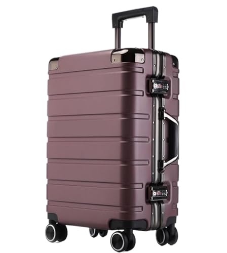 ANIIC Koffer & Trolleys Reisekoffer Hartschalenkoffer, Karierter Gepäckkoffer Mit Spinnerrädern Für Damen Und Herren Handgepäck Koffer (Color : D, Size : 22") von ANIIC