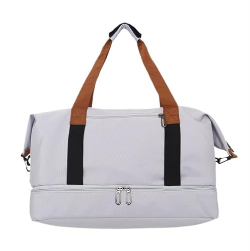 Reisetasche Sporttasche Wochenendtasche Für Damen Mit Schuhfach, Reisetasche Aus Oxford-Stoff Für Die Nacht Gym Tasche Reisetasche Damen (Color : A, Size : 61 * 27 * 32 cm) von ANIIC